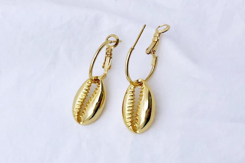 [Ozel] Girlfriend Gift Glossy Wire Surgical Steel Zinc Alloy Earrings